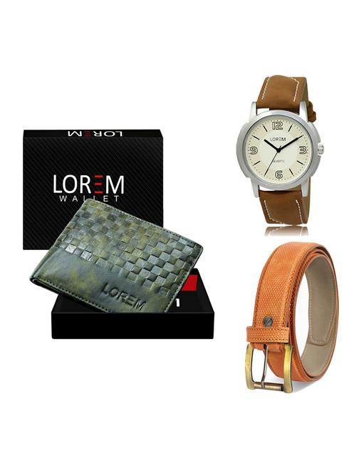 belt, wallet & watch gift combo - 19362100 - Very Small Image - 1