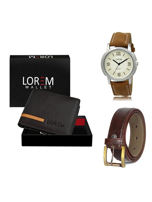 belt, wallet & watch gift combo - 19362117 - Very Small Image - 1
