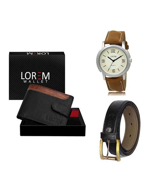 belt, wallet & watch gift combo - 19362122 - Very Small Image - 1
