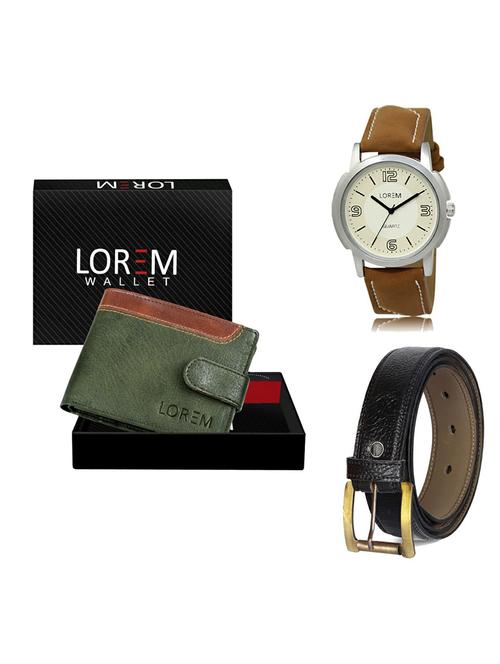 belt, wallet & watch gift combo - 19362125 - Very Small Image - 1
