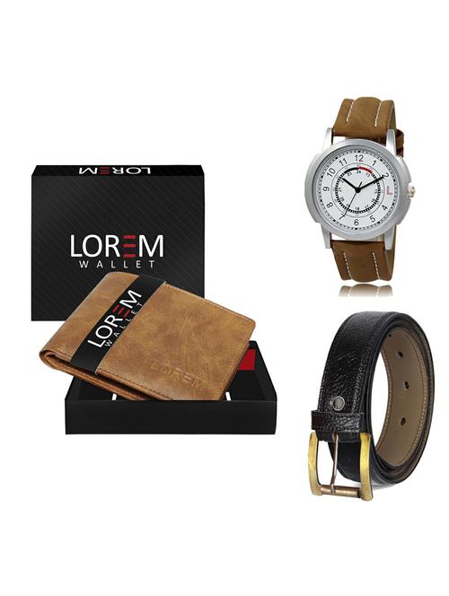 belt, wallet & watch gift combo - 19362161 - Very Small Image - 1