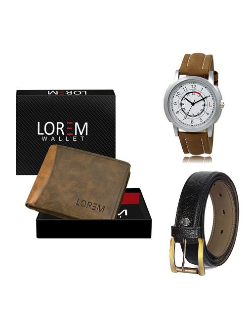 belt, wallet & watch gift combo - 19362200 - Very Small Image - 1