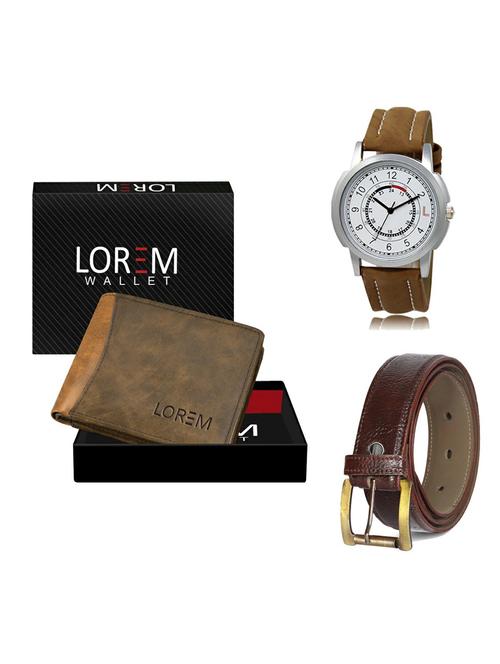 belt, wallet & watch gift combo - 19362201 - Very Small Image - 1