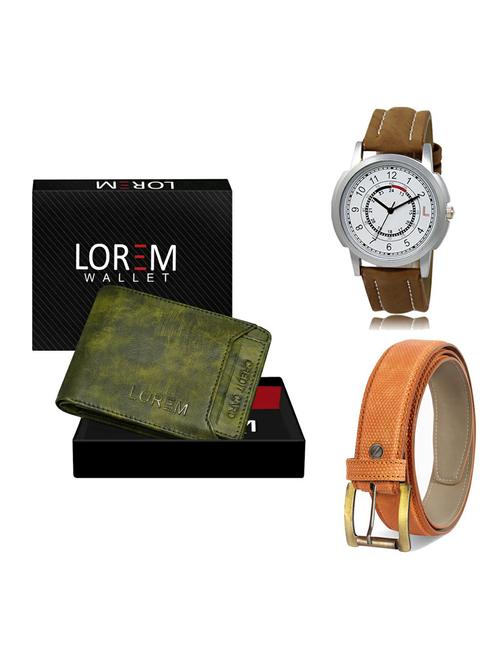 belt, wallet & watch gift combo - 19362202 - Very Small Image - 1