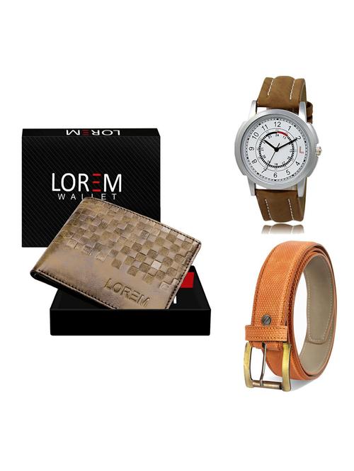 belt, wallet & watch gift combo - 19362229 - Very Small Image - 1