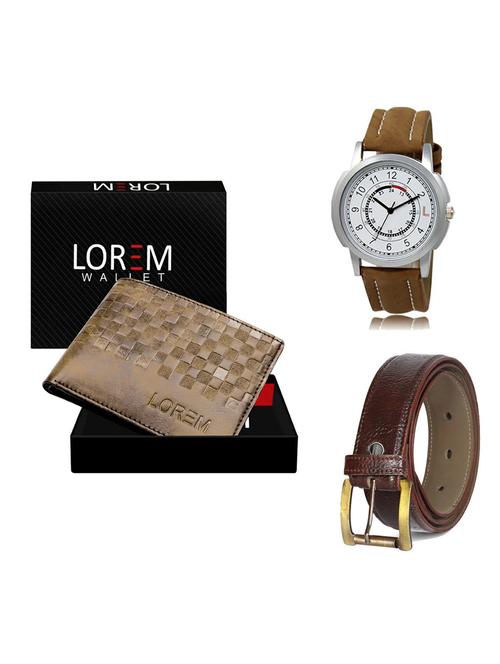 belt, wallet & watch gift combo - 19362231 - Very Small Image - 1