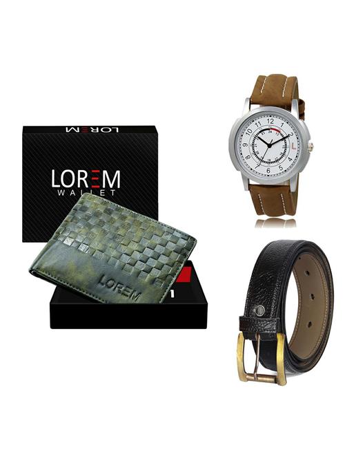 belt, wallet & watch gift combo - 19362236 - Very Small Image - 1