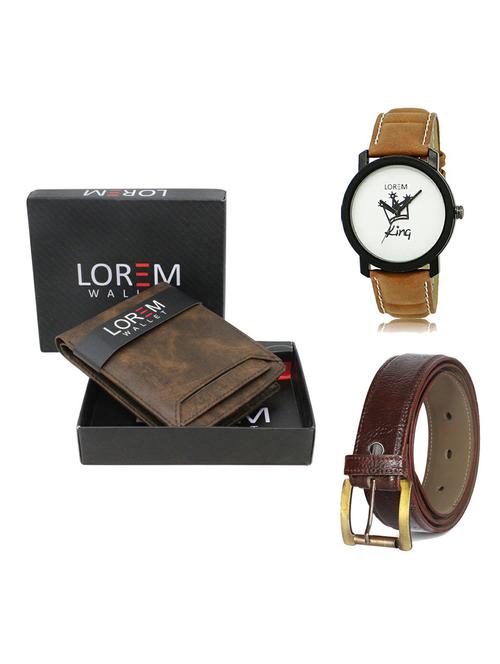 belt, wallet & watch gift combo - 19362273 - Very Small Image - 1
