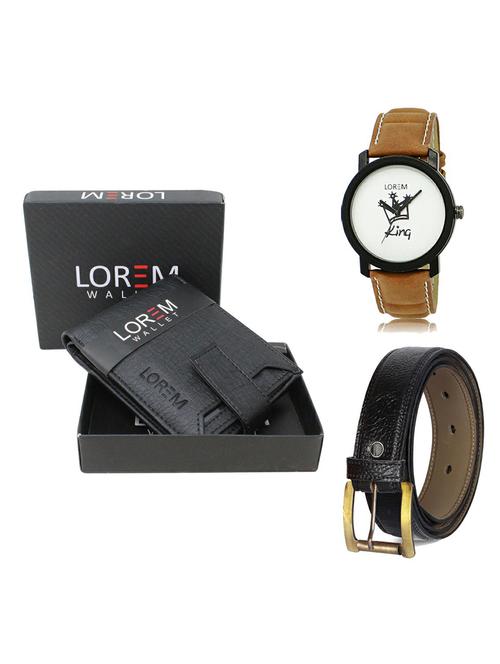 belt, wallet & watch gift combo - 19362281 - Very Small Image - 1