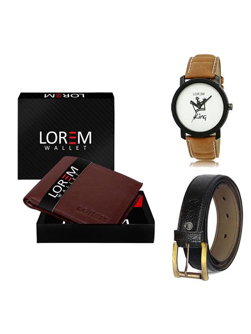 belt, wallet & watch gift combo - 19362299 - Very Small Image - 1