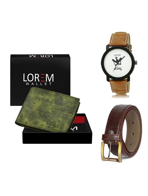 belt, wallet & watch gift combo - 19362309 - Very Small Image - 1
