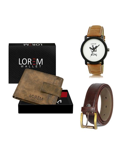 belt, wallet & watch gift combo - 19362327 - Very Small Image - 1