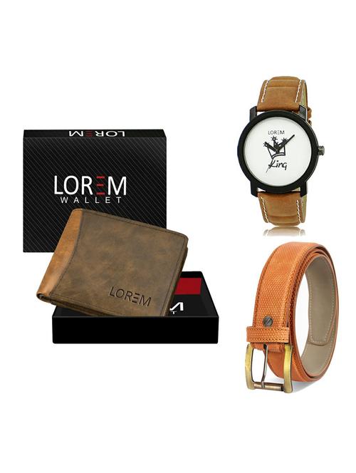 belt, wallet & watch gift combo - 19362334 - Very Small Image - 1