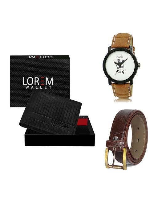 belt, wallet & watch gift combo - 19362351 - Very Small Image - 1