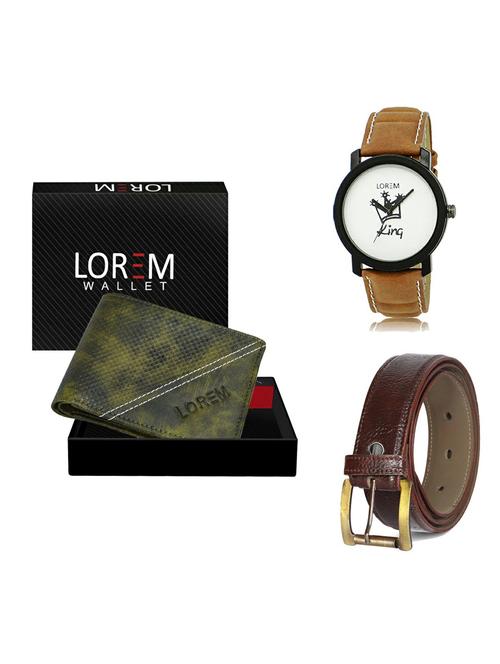 belt, wallet & watch gift combo - 19362360 - Very Small Image - 1
