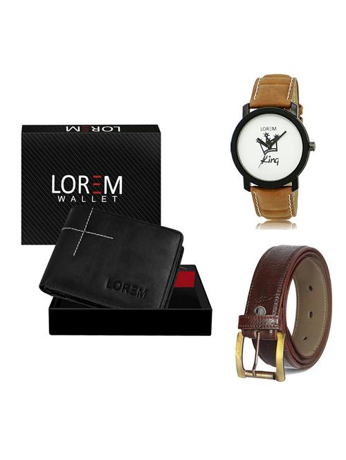 belt, wallet & watch gift combo - 19362378 - Very Small Image - 1