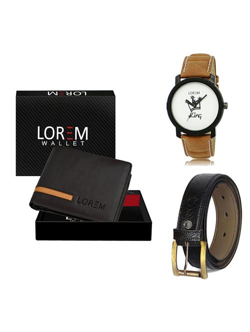 belt, wallet & watch gift combo - 19362386 - Very Small Image - 1
