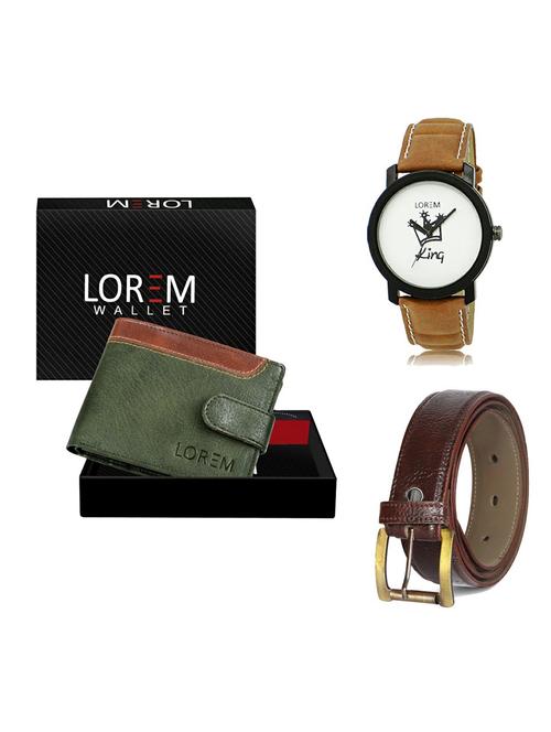 belt, wallet & watch gift combo - 19362396 - Very Small Image - 1
