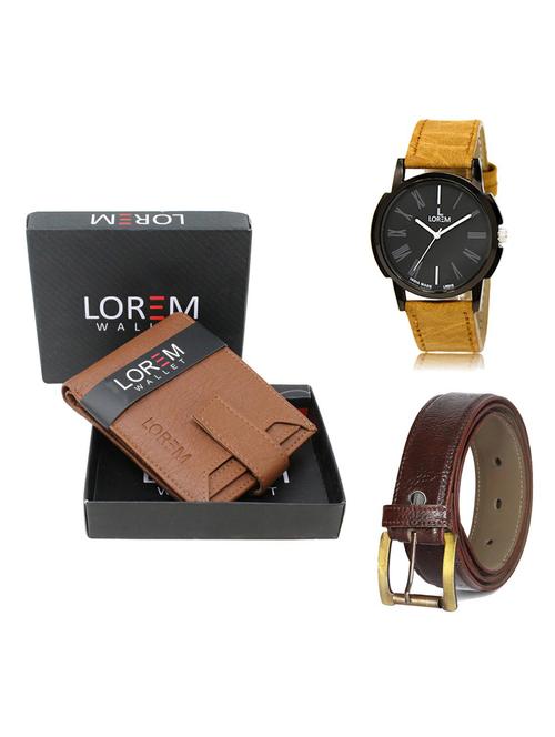 belt, wallet & watch gift combo - 19362423 - Very Small Image - 1