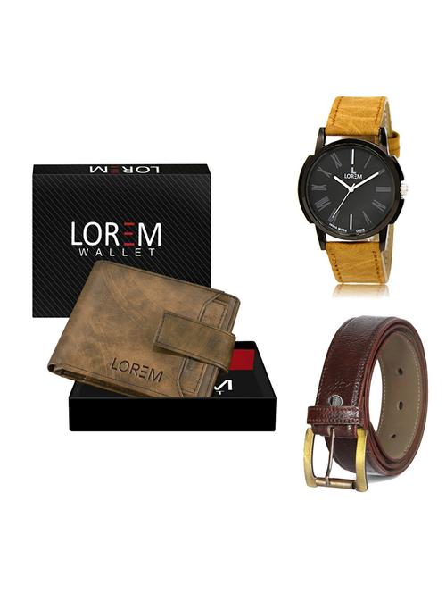 belt, wallet & watch gift combo - 19362462 - Very Small Image - 1