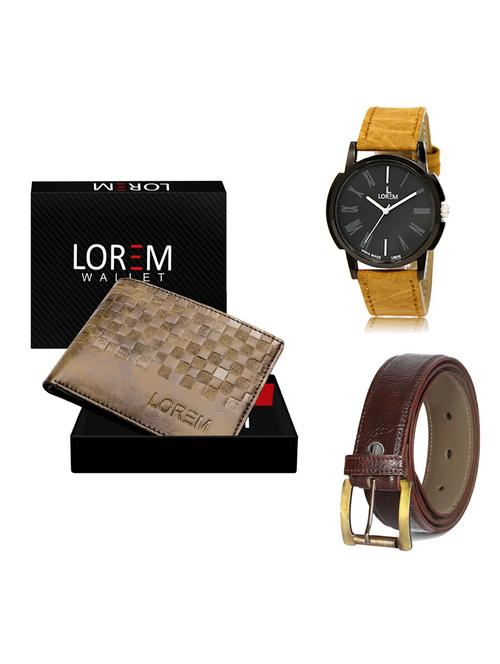 belt, wallet & watch gift combo - 19362501 - Very Small Image - 1