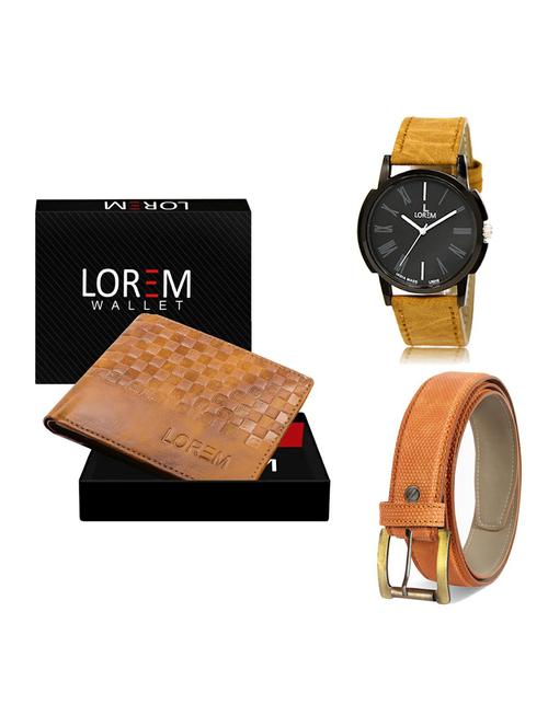 belt, wallet & watch gift combo - 19362502 - Very Small Image - 1
