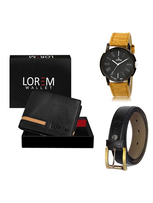 belt, wallet & watch gift combo - 19362518 - Very Small Image - 1
