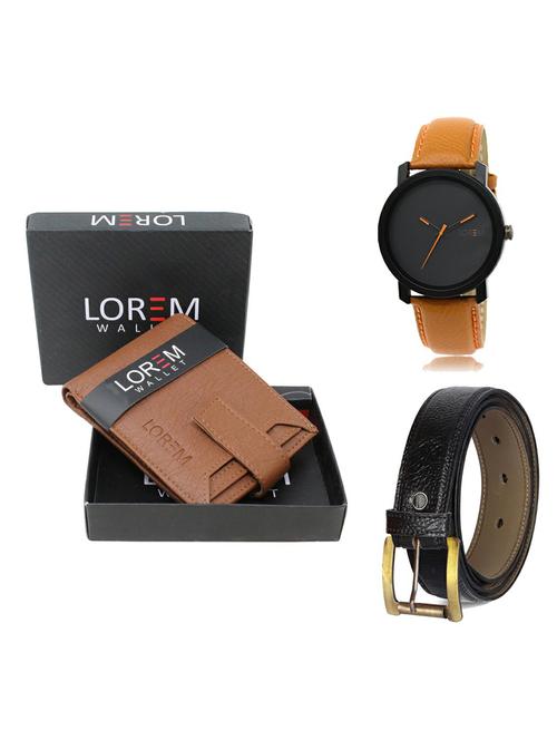 belt, wallet & watch gift combo - 19362557 - Very Small Image - 1