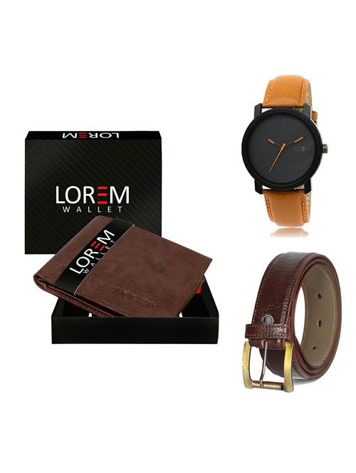 belt, wallet & watch gift combo - 19362564 - Very Small Image - 1