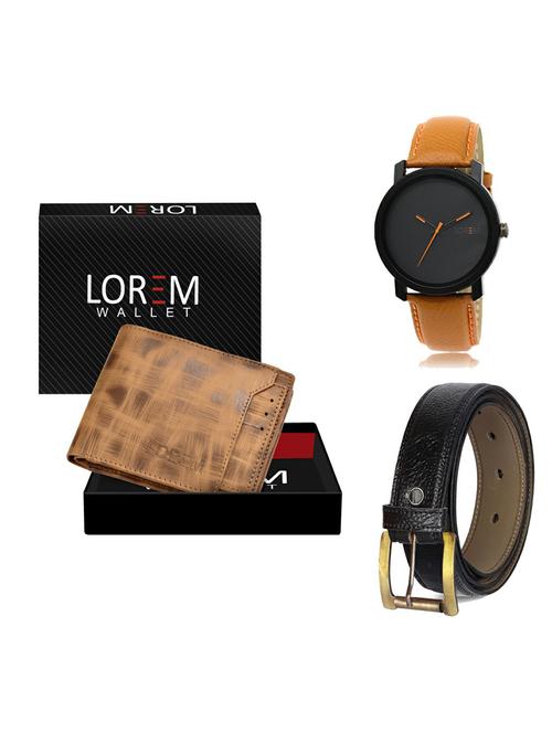 belt, wallet & watch gift combo - 19362590 - Very Small Image - 1