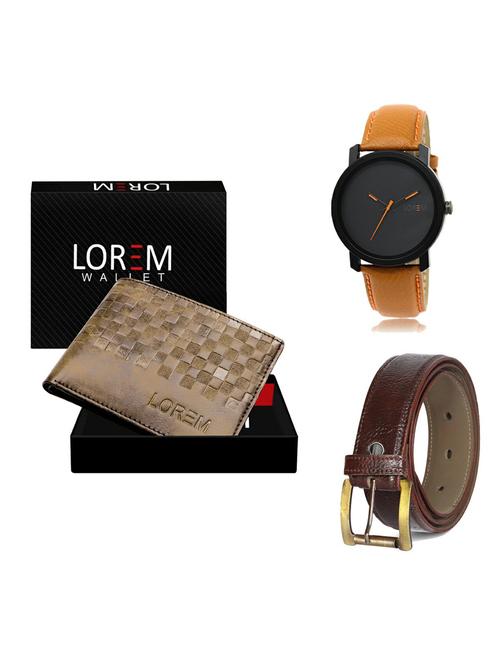 belt, wallet & watch gift combo - 19362636 - Very Small Image - 1