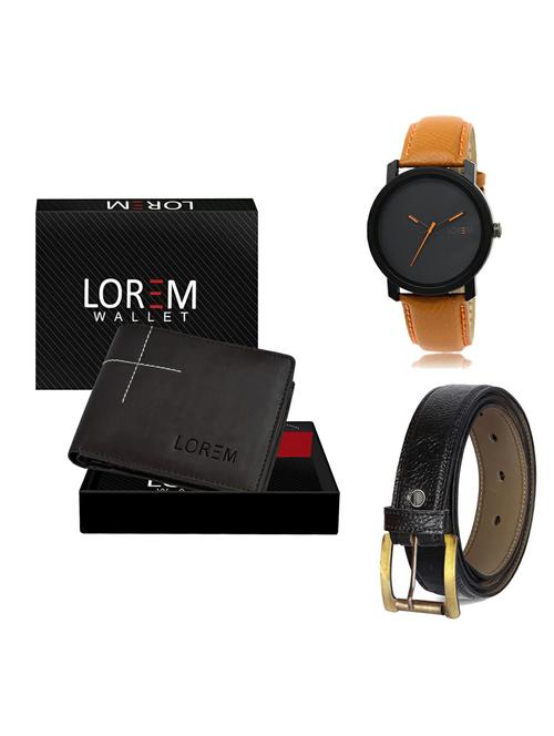 belt, wallet & watch gift combo - 19362650 - Very Small Image - 1