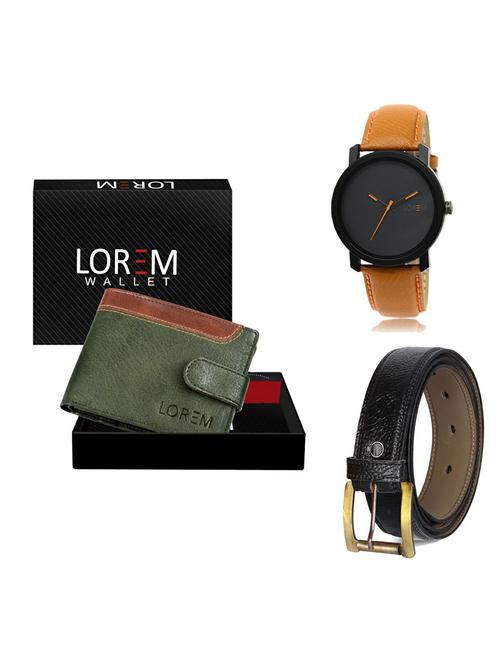 belt, wallet & watch gift combo - 19362665 - Very Small Image - 1
