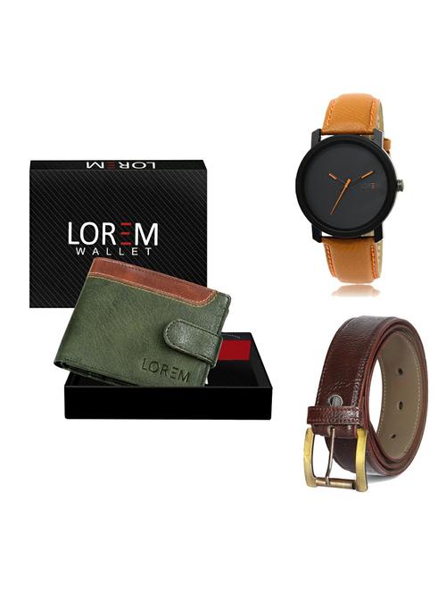 belt, wallet & watch gift combo - 19362666 - Very Small Image - 1