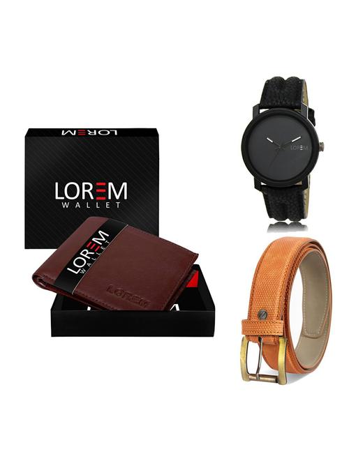 belt, wallet & watch gift combo - 19362703 - Very Small Image - 1