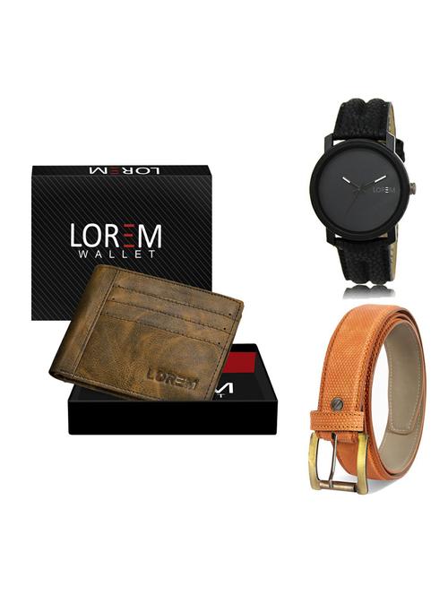 belt, wallet & watch gift combo - 19362718 - Very Small Image - 1