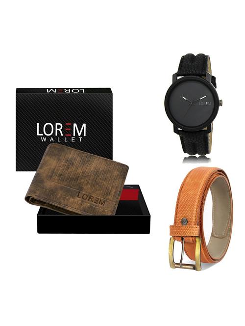 belt, wallet & watch gift combo - 19362745 - Very Small Image - 1