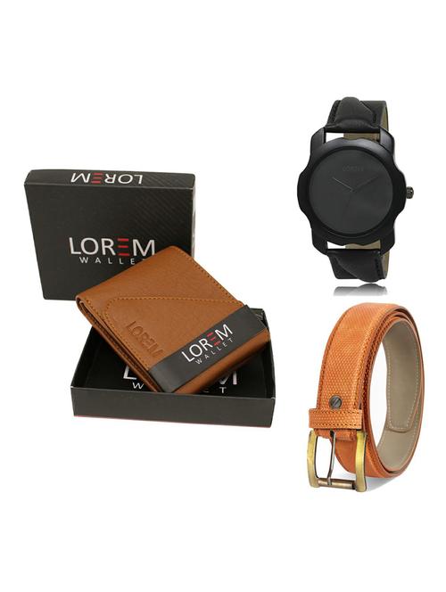 belt, wallet & watch gift combo - 19362802 - Very Small Image - 1