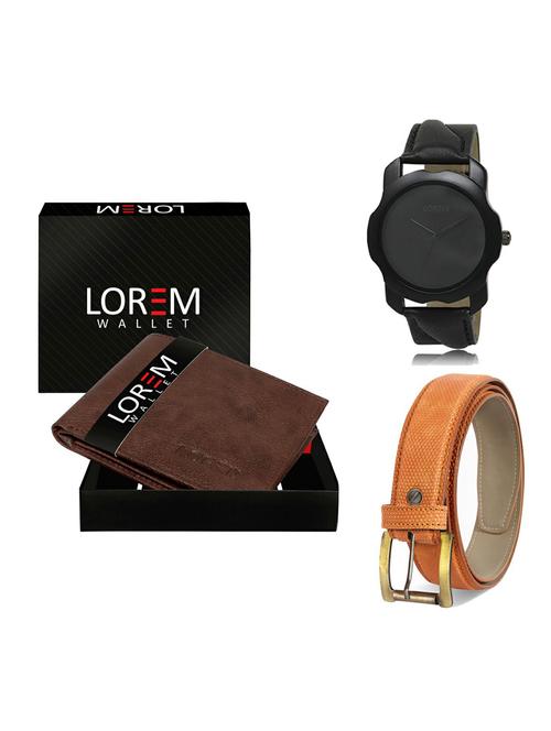 belt, wallet & watch gift combo - 19362832 - Very Small Image - 1