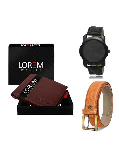belt, wallet & watch gift combo - 19362838 - Very Small Image - 1