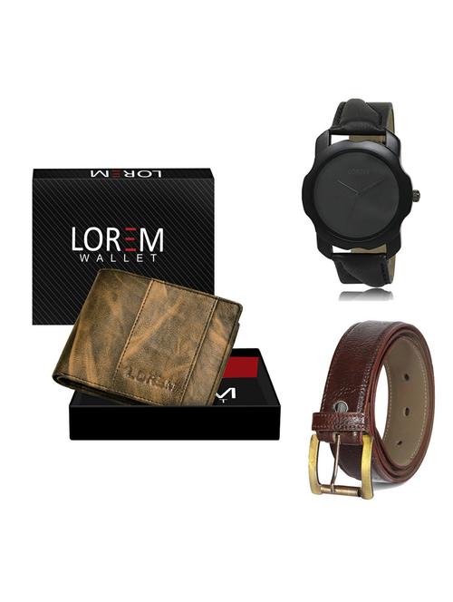 belt, wallet & watch gift combo - 19362858 - Very Small Image - 1