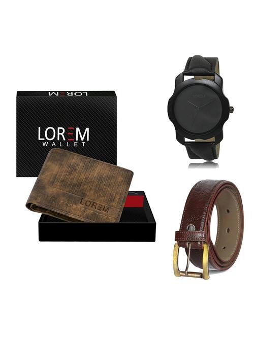 belt, wallet & watch gift combo - 19362882 - Very Small Image - 1