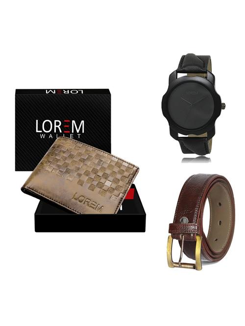 belt, wallet & watch gift combo - 19362906 - Very Small Image - 1
