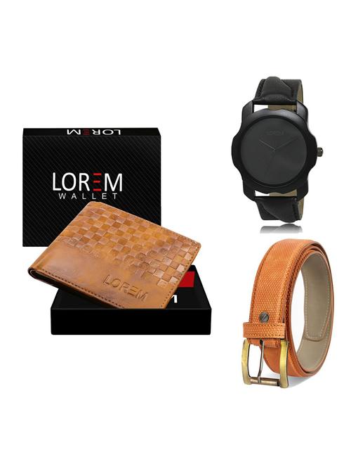 belt, wallet & watch gift combo - 19362907 - Very Small Image - 1