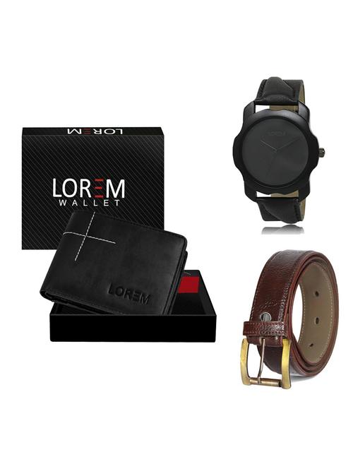 belt, wallet & watch gift combo - 19362918 - Very Small Image - 1