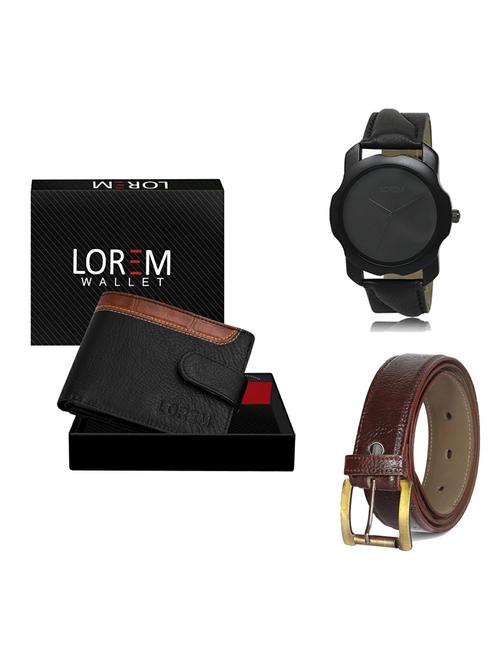 belt, wallet & watch gift combo - 19362933 - Very Small Image - 1