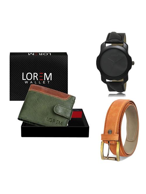 belt, wallet & watch gift combo - 19362934 - Very Small Image - 1