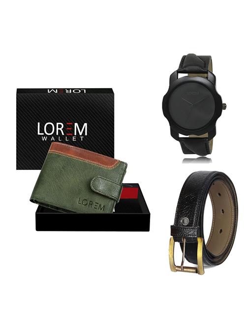 belt, wallet & watch gift combo - 19362935 - Very Small Image - 1
