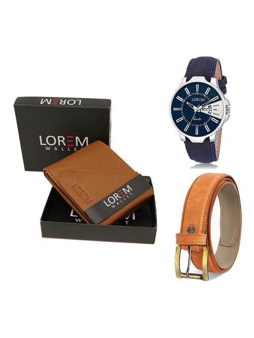 belt, wallet & watch gift combo - 19362937 - Very Small Image - 1