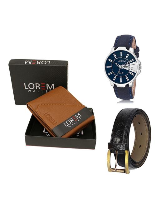belt, wallet & watch gift combo - 19362938 - Very Small Image - 1